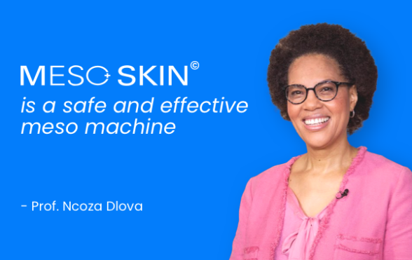 The recommendation letter of MesoSkin© benefits shared by Prof Ncoza Dlova